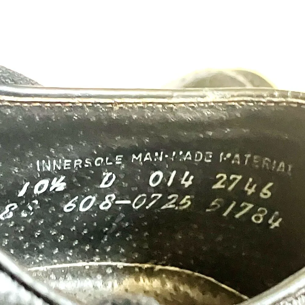 Stafford Imperial Vtg Wingtip Biltrite Leather 10.5 Black Academia Preppy